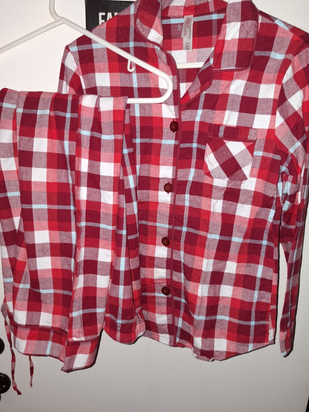 Gilligan & O'Malley Front Collared Long Sleeve Pajama Set Women's S